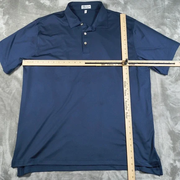 Peter Millar Polo Shirt Mens XL Blue Summer Comfort Golf Stretch Performance - Picture 7 of 7